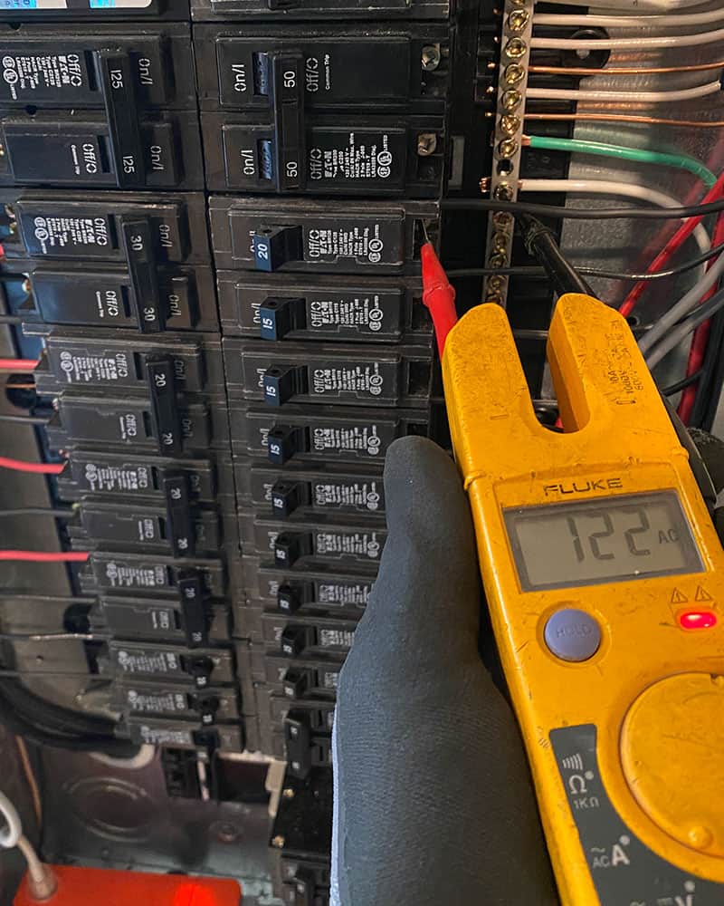 Testing electical panel